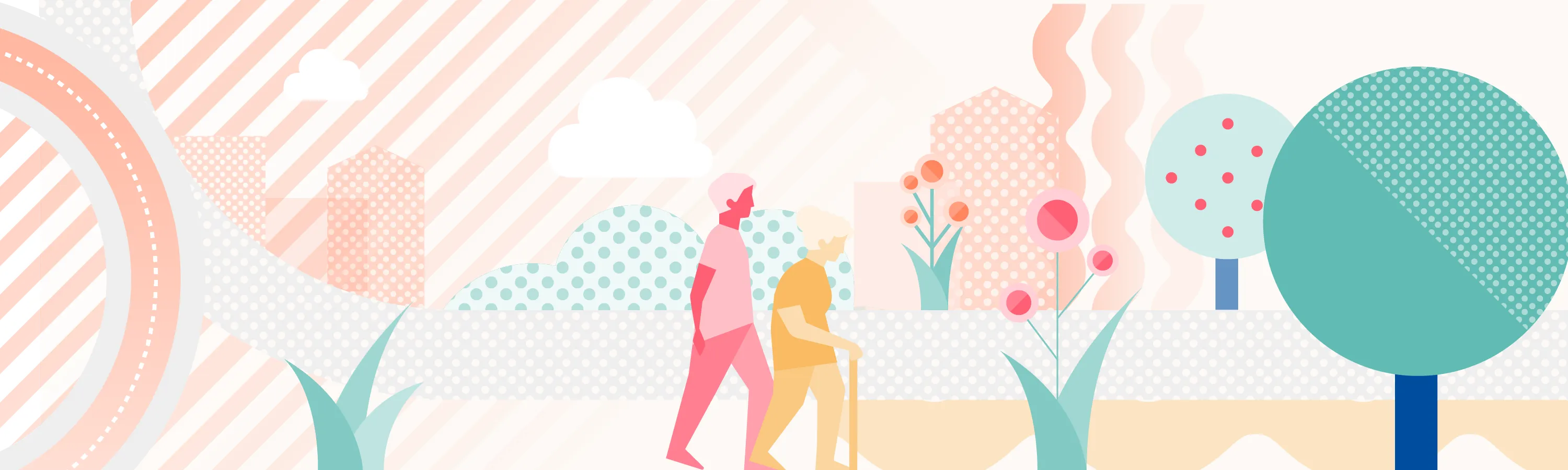 Illustration de personnages en train de marcher