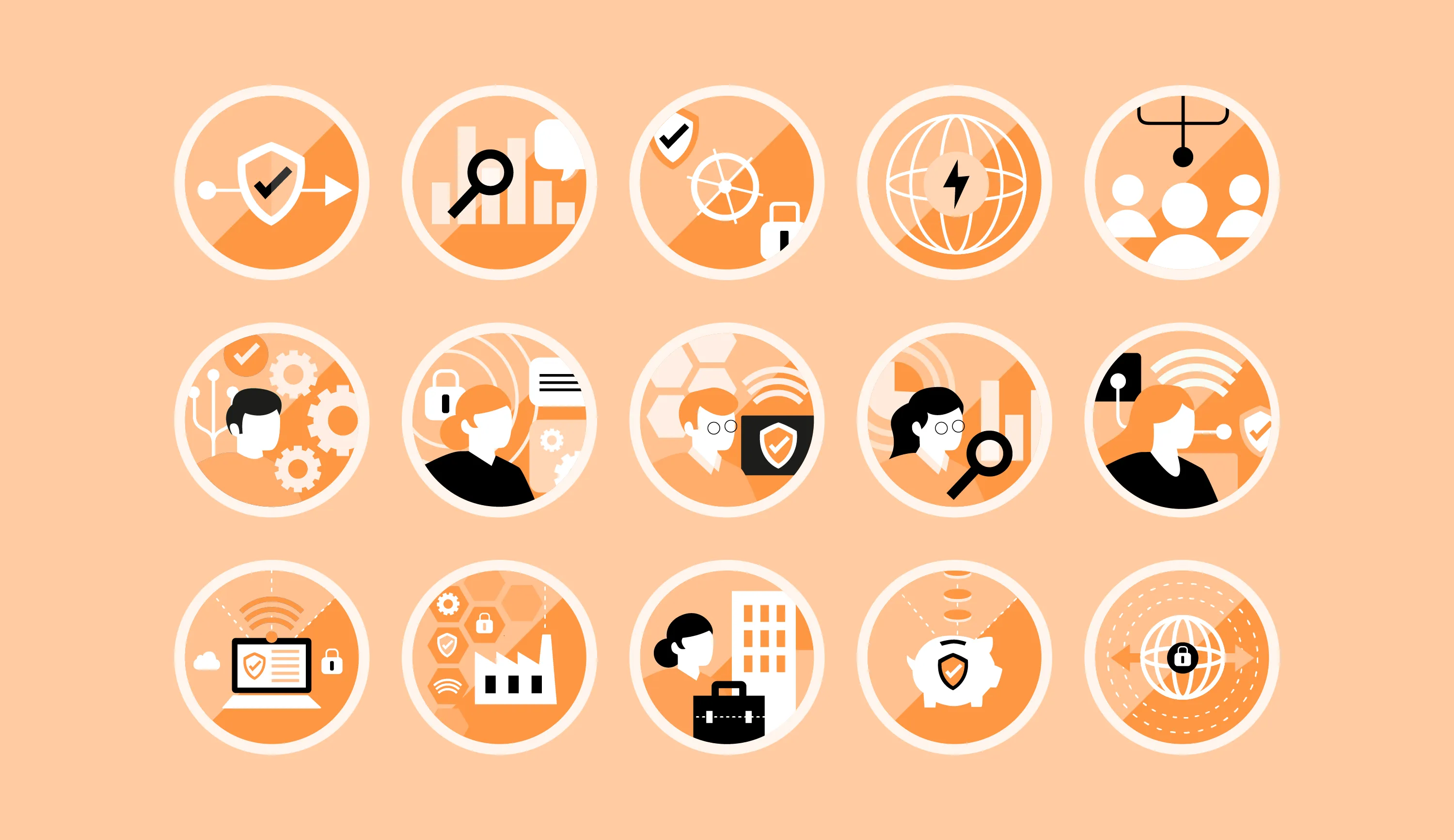 Présentation des pictogrammes conçus pour illustrer l'étude.